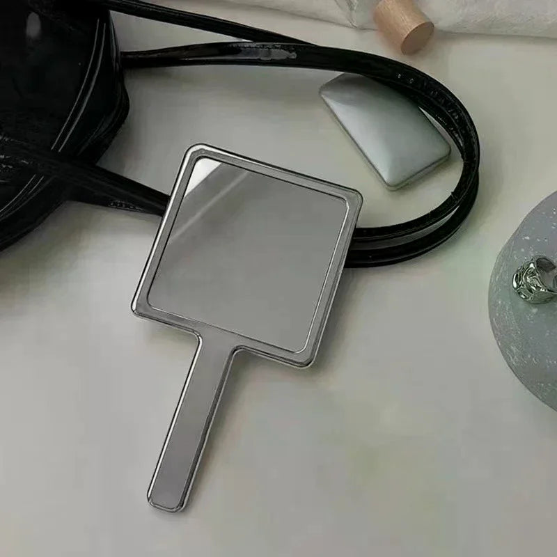 Electroplated Handheld Makeup Mirror | Round & Square S/M/L Handheld Makeup Mirror QXL