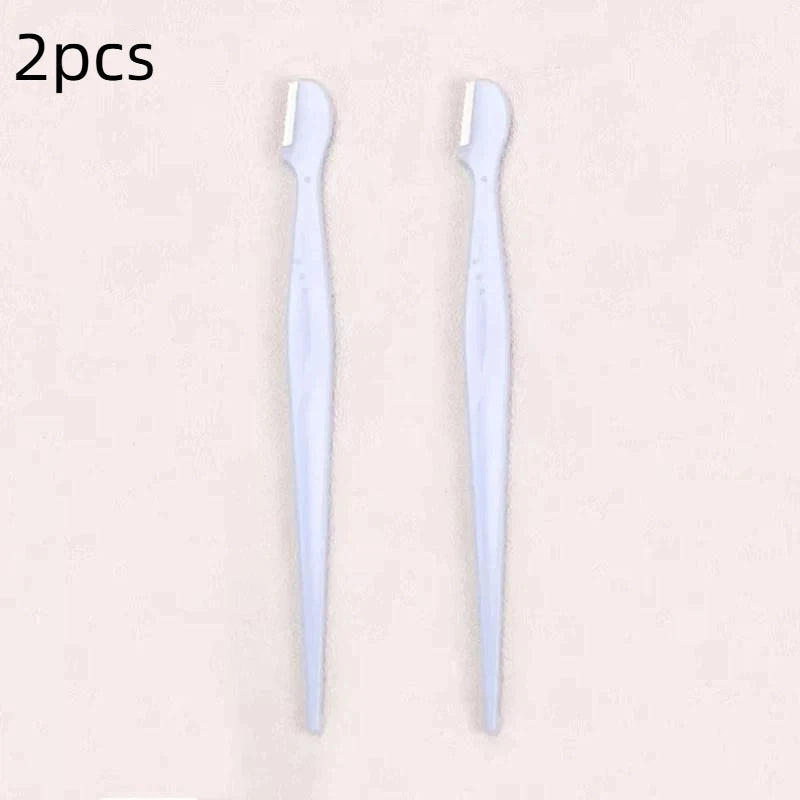 Precision Round Head Eyebrow Trimmers | Stainless Steel 2/3/5-Pack Eyebrow Trimmer QXL 2pcs Light blue