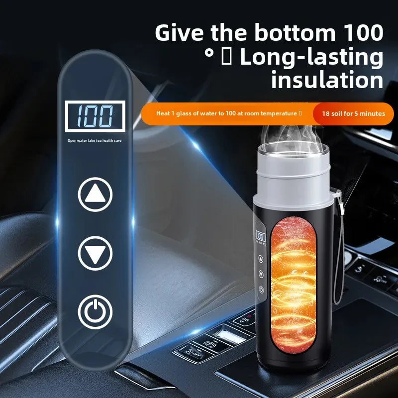 500ml Electric Heated Car Bottle | 12V 24V USB Travel Thermos Heated Car Thermos QXL