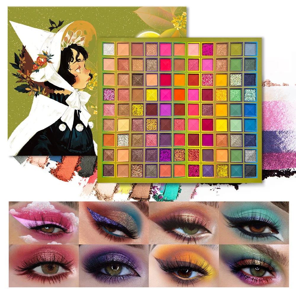 VERONNI 99-Color Eyeshadow Palette | Matte Shimmer Glitter Eyeshadow Palette QXL