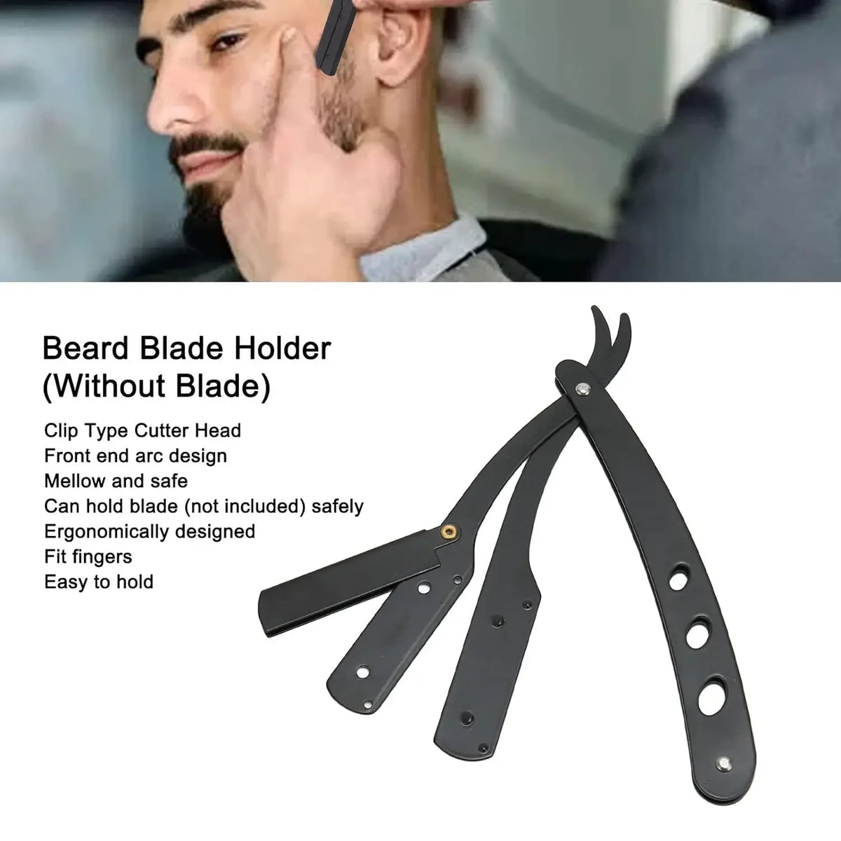 Men's Folding Straight Razor | Manual Stainless Steel Blade Folding Straight Razor QXL