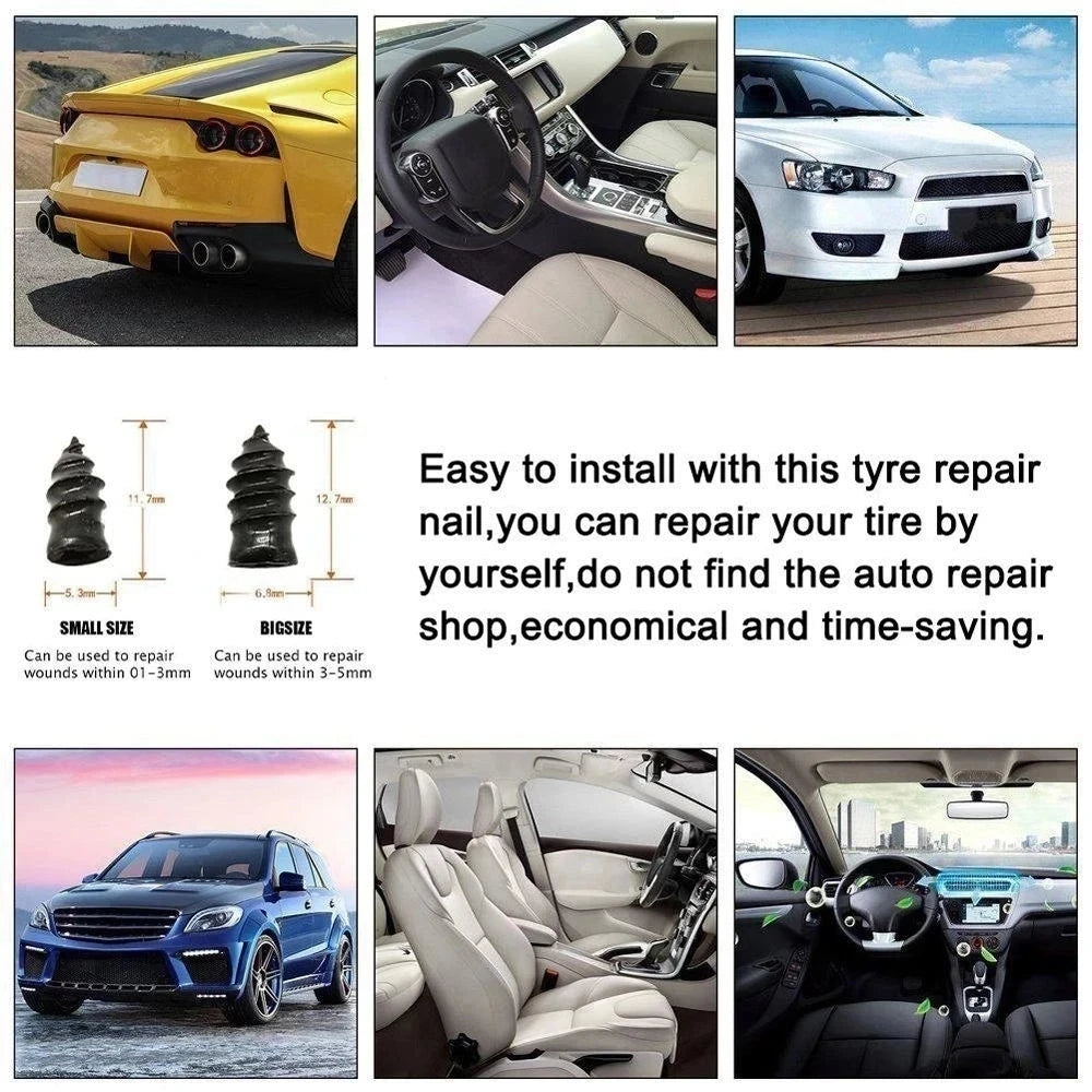 Tubeless Tyre Repair Kit – Car, Motorcycle & Truck Plugs Tyre Repair Kit QXL