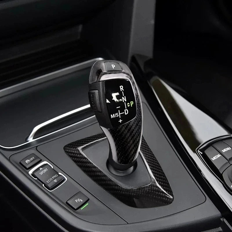 Carbon Fiber Gear Shift Knob Cover Trim for BMW F-Series LHD Car Interior Trim QXL