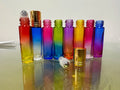 5-Pack 10ml Gradient Glass Roller Bottles for Essential Oils Glass Roller Bottles QXL Colorful Gradient 10ml Glass