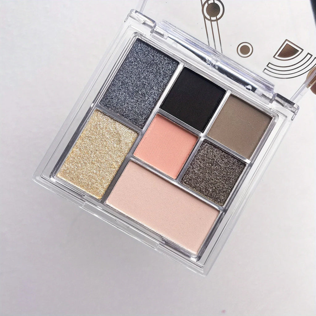9-Color Black Eyeshadow Palette | Matte & Shimmer Eye Makeup Eyeshadow Palette QXL