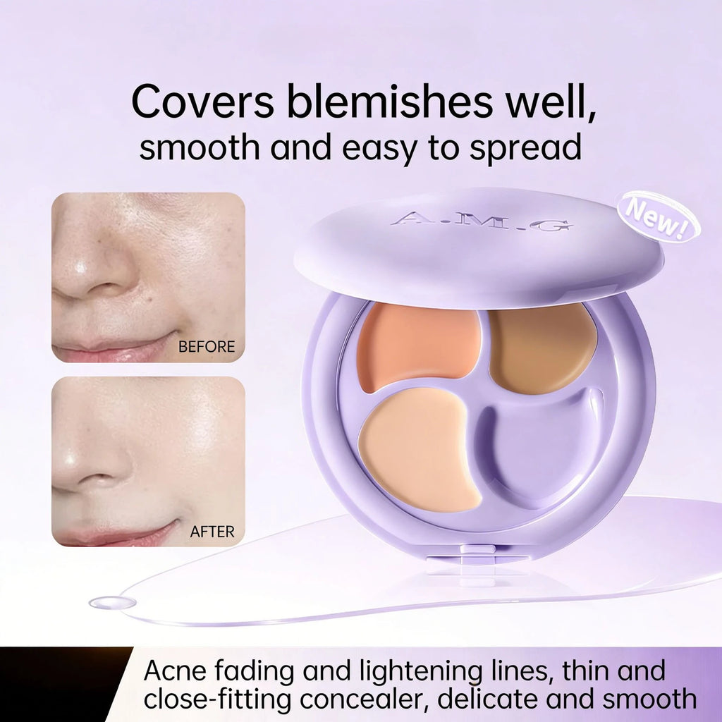 3-Shade Cream Concealer Palette | Waterproof & Long-Lasting Concealer Palette QXL