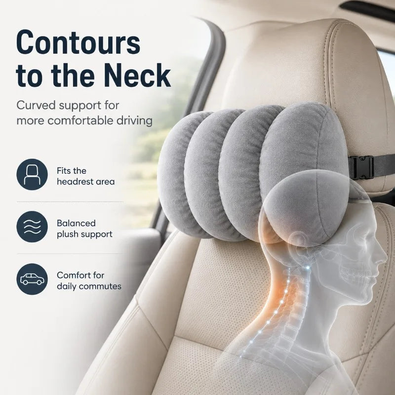 Crystal Velvet Car Headrest Pillow | Plush Neck Cushion Car Headrest Pillow QXL