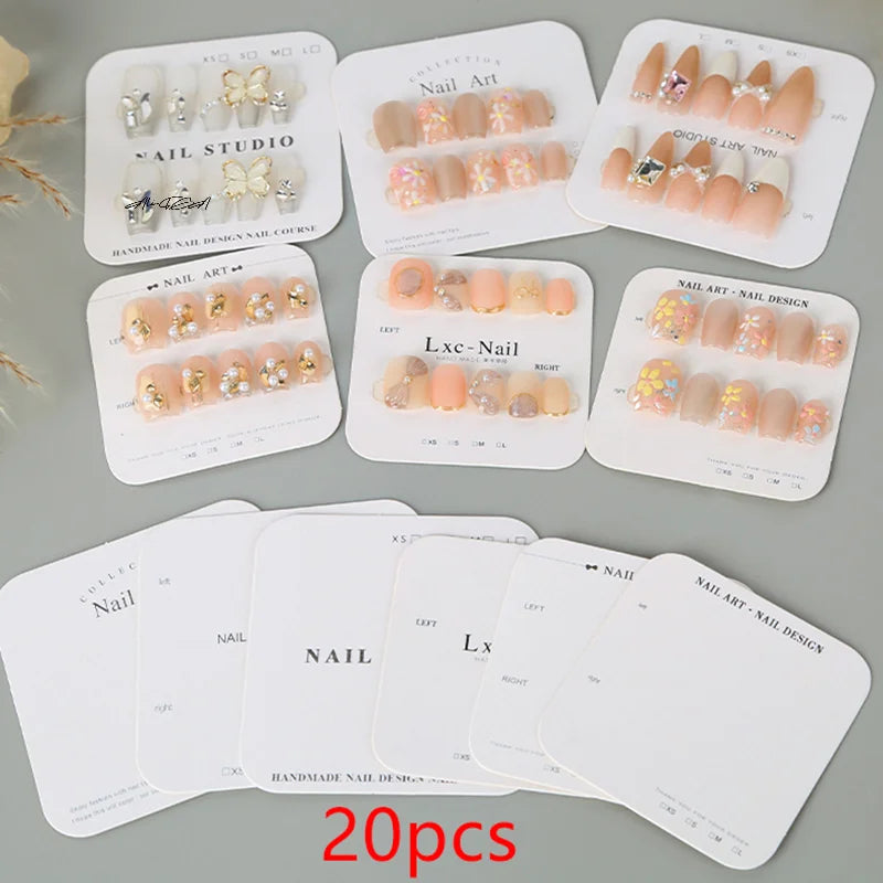 20-Sheet Press-On Nail Display Cards | Salon Swatch Show Cards Nail Display Cards QXL