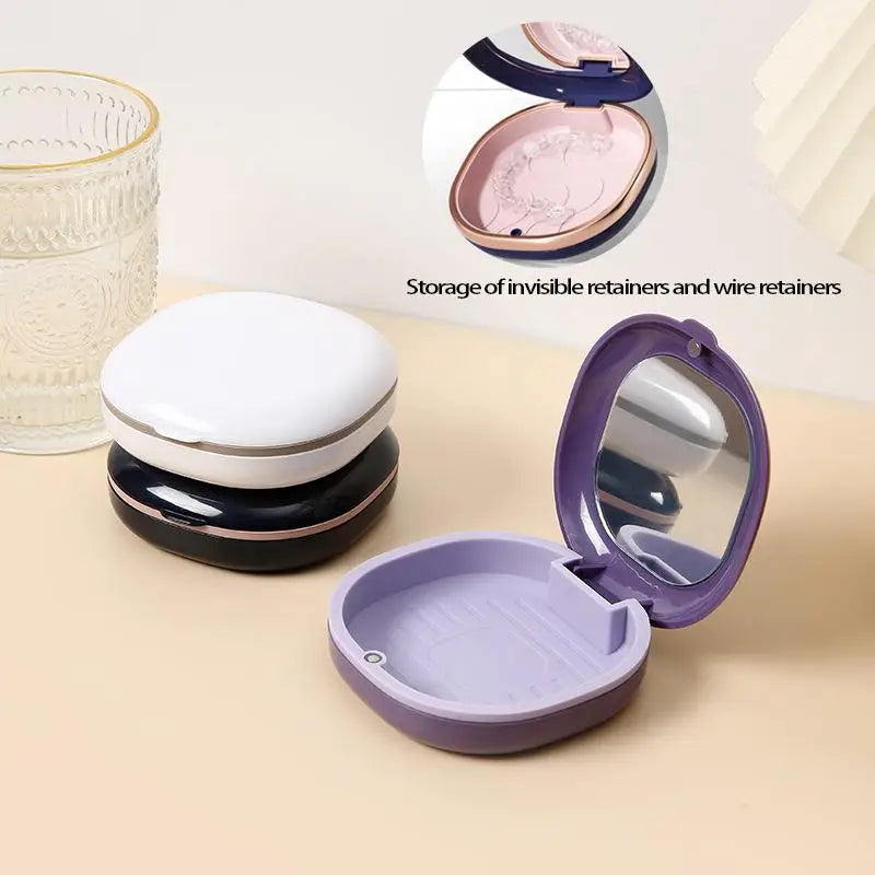 Magnetic Retainer & Denture Storage Case | Antibacterial Box Dental Appliance Case QXL