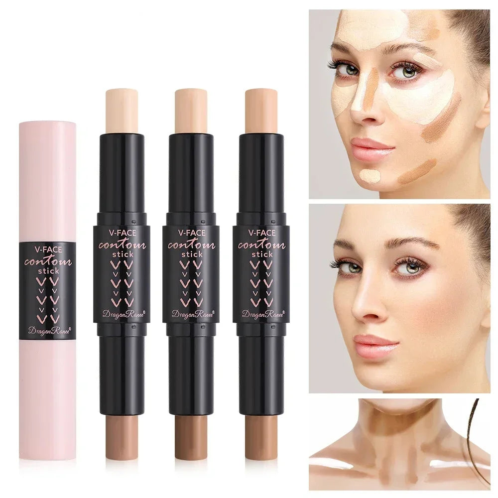 Double-End Contour & Highlighter Stick | Matte Concealer Pen Contour Highlighter Stick QXL