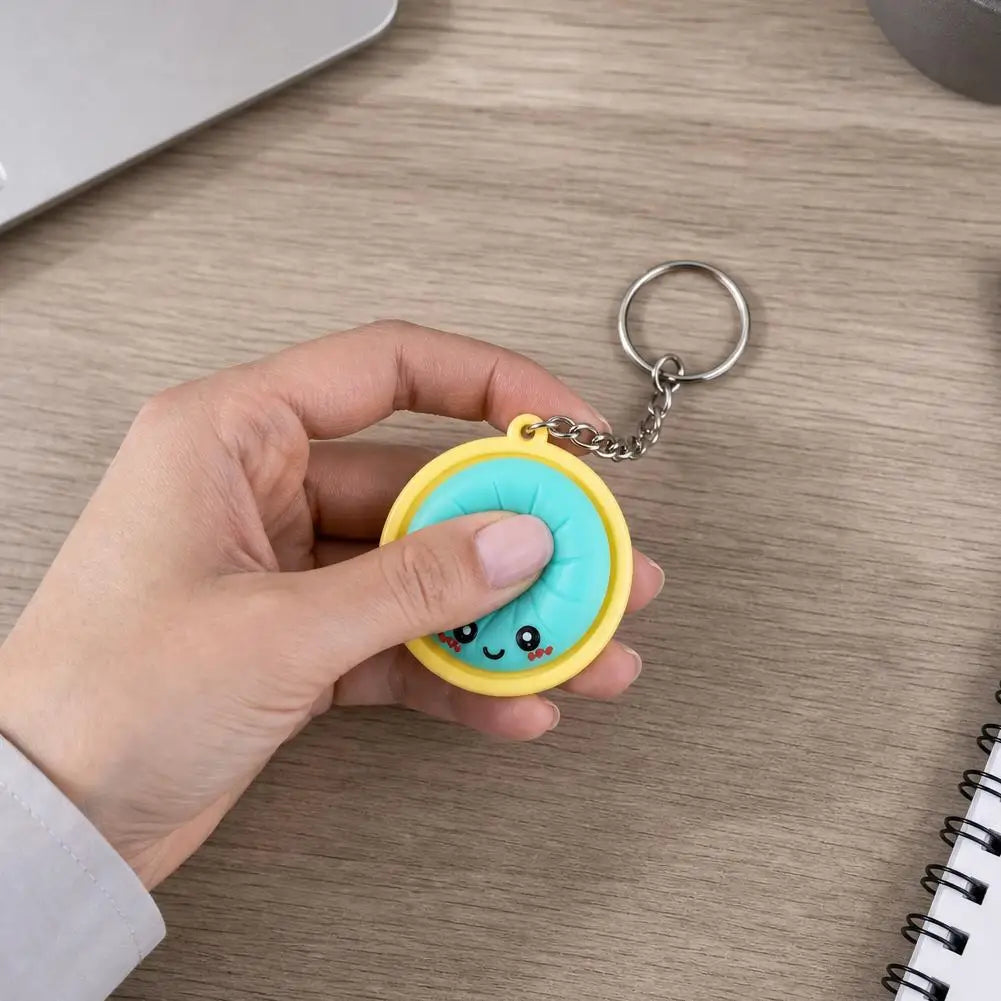 3D Squishy Dumpling Keychain | Fidget Toy Party Favour Squishy Fidget Keychain QXL