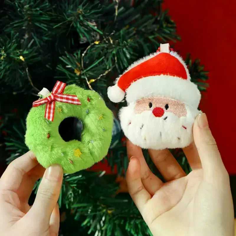 Christmas Plush Keychain Kawaii Stuffed Doll Bag Charm Pendant Plush Keychain Charm QXL