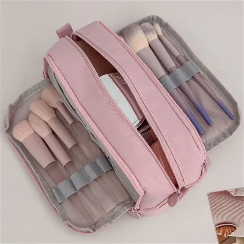 Oxford Makeup Brush Organizer Bag | Multi-Pocket Pouch Makeup Brush Bag QXL