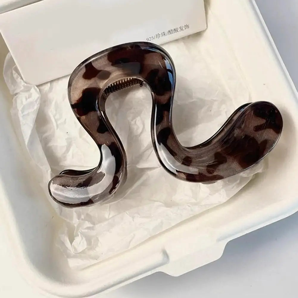 Women's S-Wave Claw Clip | Elegant Wavy Hair Catch Hair Claw Clip QXL