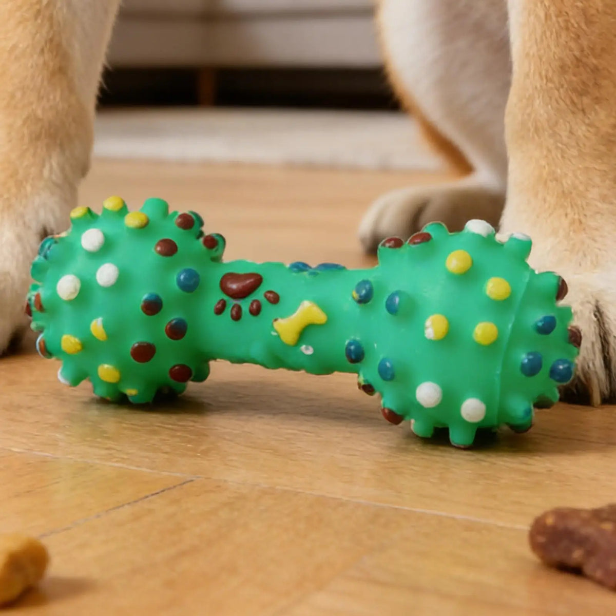 Bone-Shaped Dog Chew Toy | Squeaky Whistle Teeth Cleaner Dog Chew Toy QXL