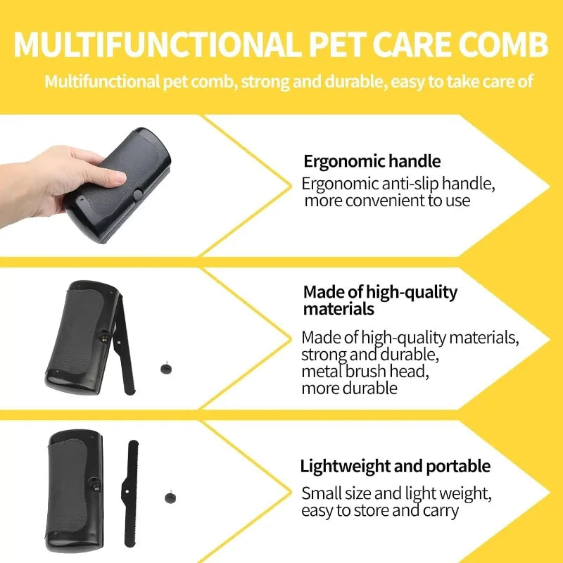 Pet Deshedding Comb & Grooming Brush – Dog, Cat & Horse Pet Grooming Comb QXL