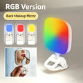 2-in-1 Clip-On LED Ring Light & Makeup Mirror | 3 Color Modes LED Ring Fill Light QXL 1Pcs White DY-15RGB