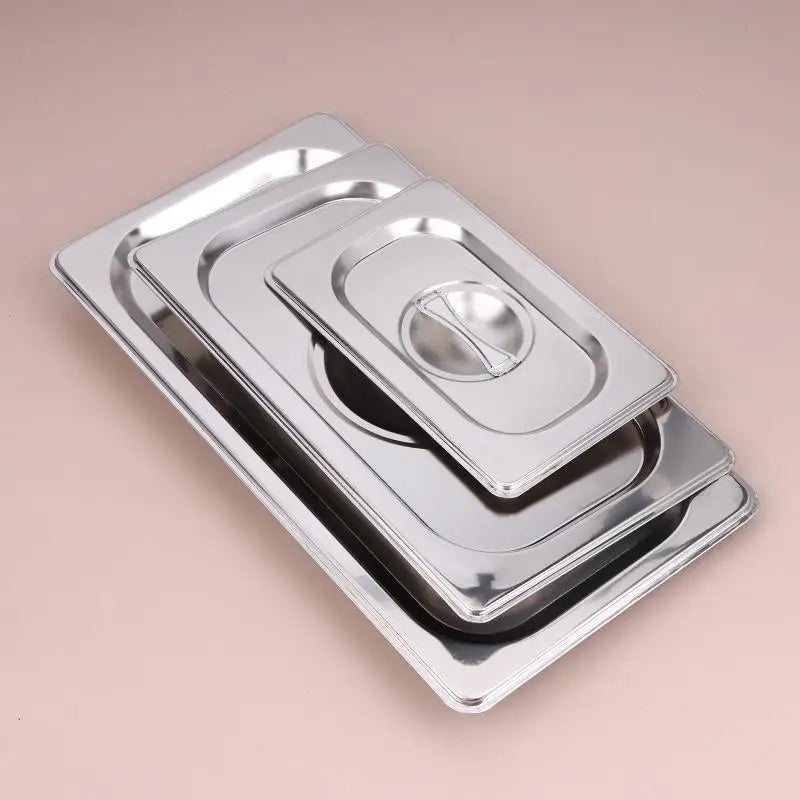 Stainless Steel Food Pan Lids | Notched Steam Table Covers Food Pan Lid QXL