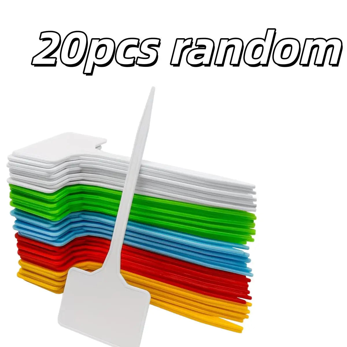 20-Pack 6" T-Type Waterproof Plant Markers & Garden Stakes Garden Plant Markers QXL 20pcs random