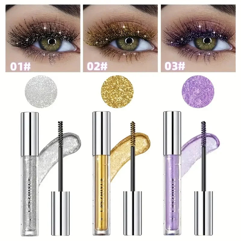 VERONNI Waterproof Glitter Mascara – Volume, Curl & Length Waterproof Mascara QXL