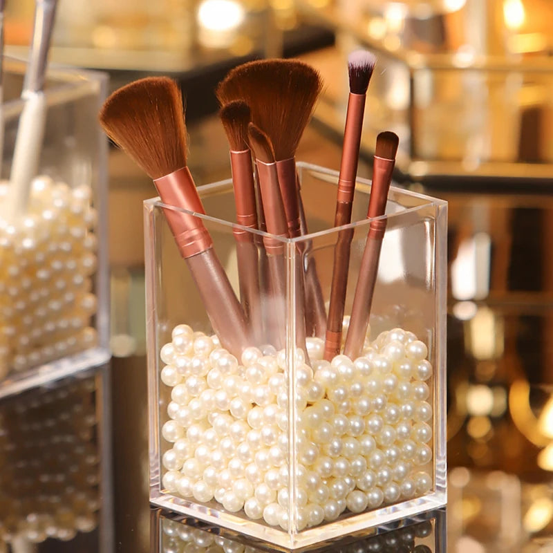 Acrylic Makeup Brush Holder & Desk Cosmetic Organizer Makeup Brush Holder QXL