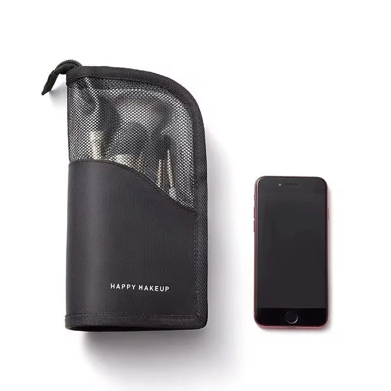 Transparent Vertical Makeup Brush Bag | Travel Cosmetic Organizer Cosmetic Organizer Bag QXL