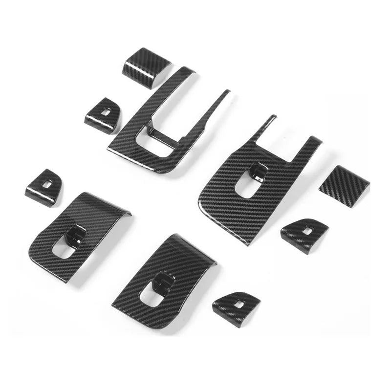 10-Pc Carbon Fiber Interior Trim Kit | Tesla Model 3 & Model Y Interior Trim Kit QXL