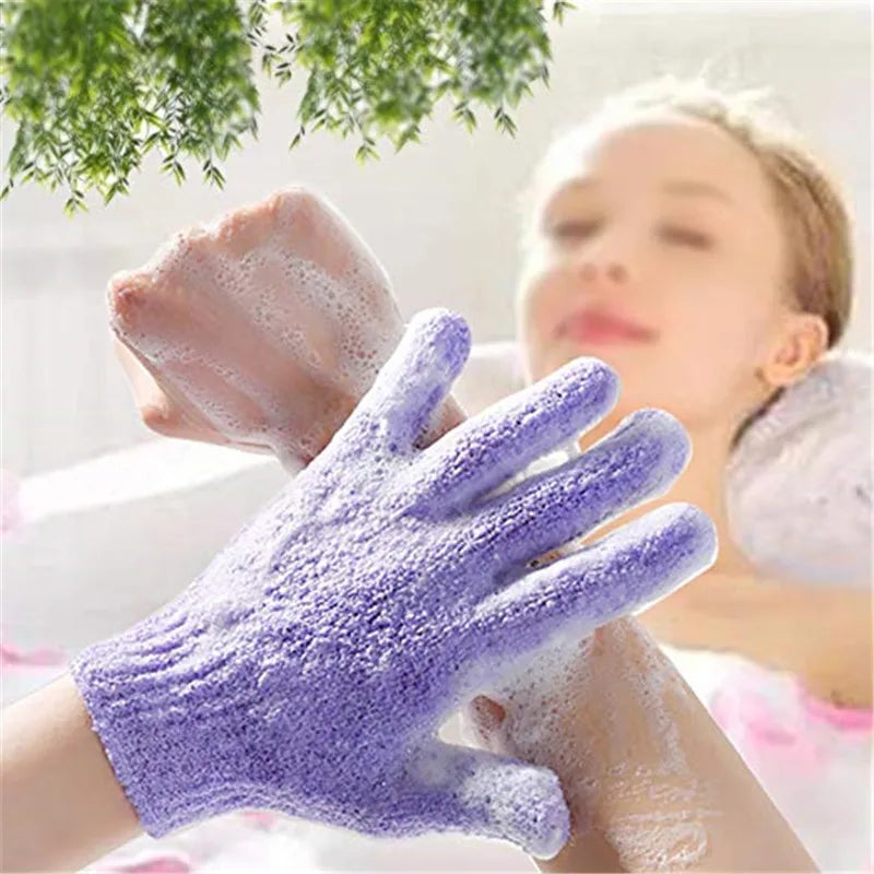 Double-Sided Exfoliating Bath Gloves | 5 or 10 Pack Scrubber Exfoliating Bath Gloves QXL
