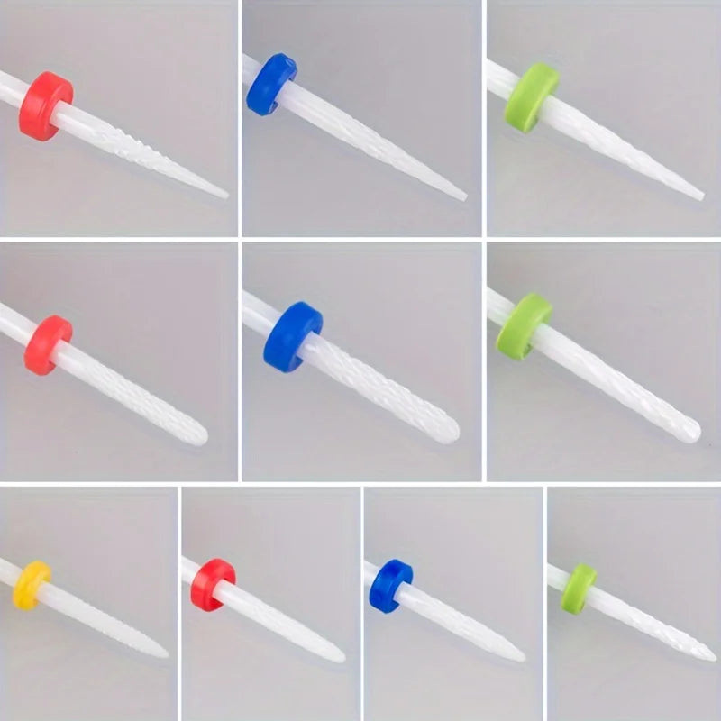 3-Pc Ceramic Nail Drill Bit Kit | Gel Polish Removal Ceramic Nail Drill Bits QXL