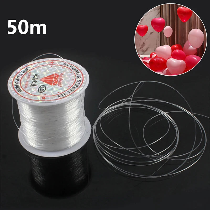 50m Clear Invisible Nylon Thread for Balloons & Party Decor Craft Thread & Wire QXL Other