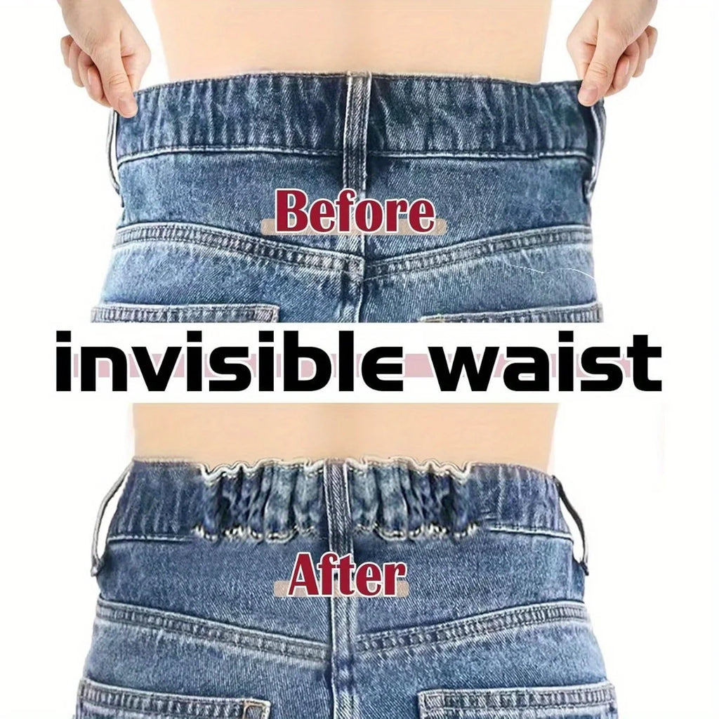 Invisible Belt Tightener & Trouser Buckle Adjuster 2-Piece Set Waistband Adjuster QXL