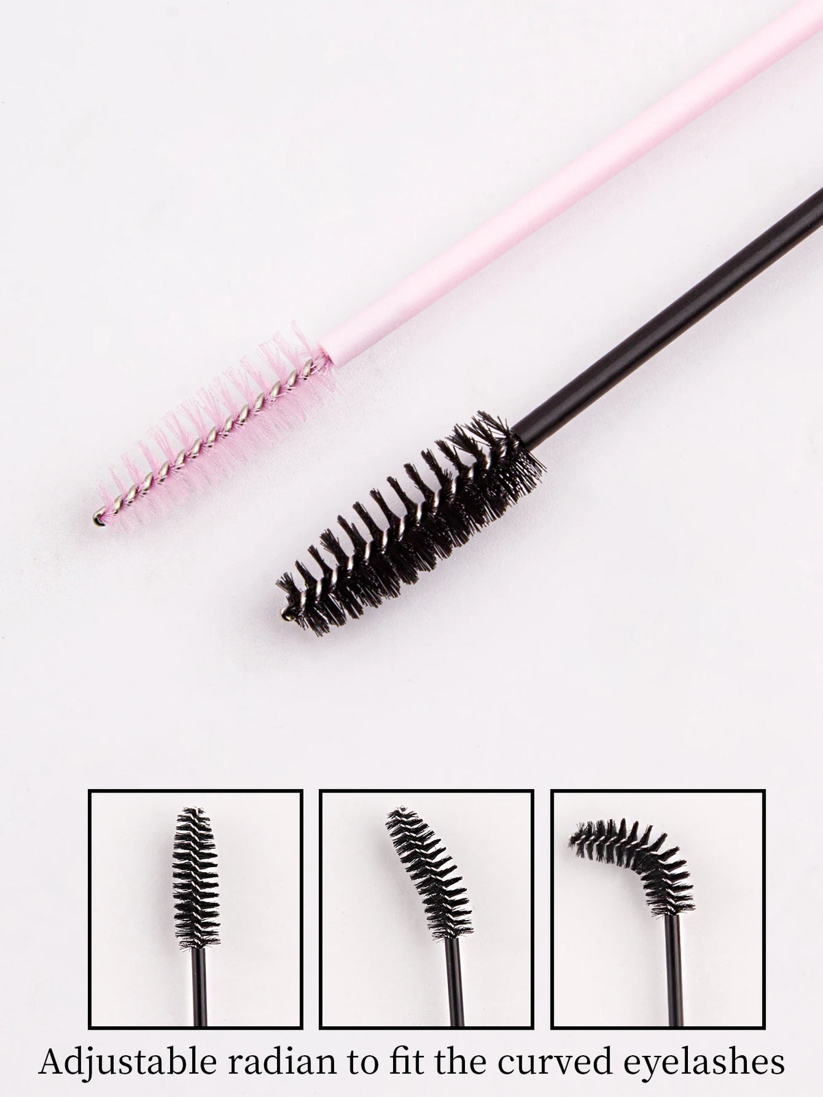 Double-Ended Spoolie Eyebrow & Eyelash Brush | Bendable Comb Spoolie Eyebrow Brush QXL