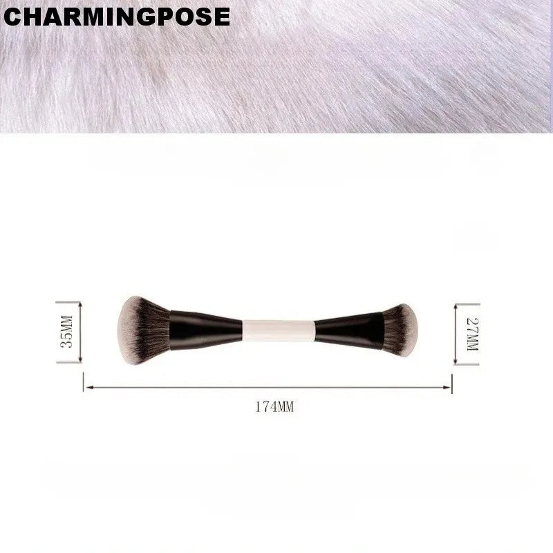 2-in-1 Dual-Ended Makeup Brush | Face & Eye Cosmetic Tool Dual-Ended Makeup Brush QXL