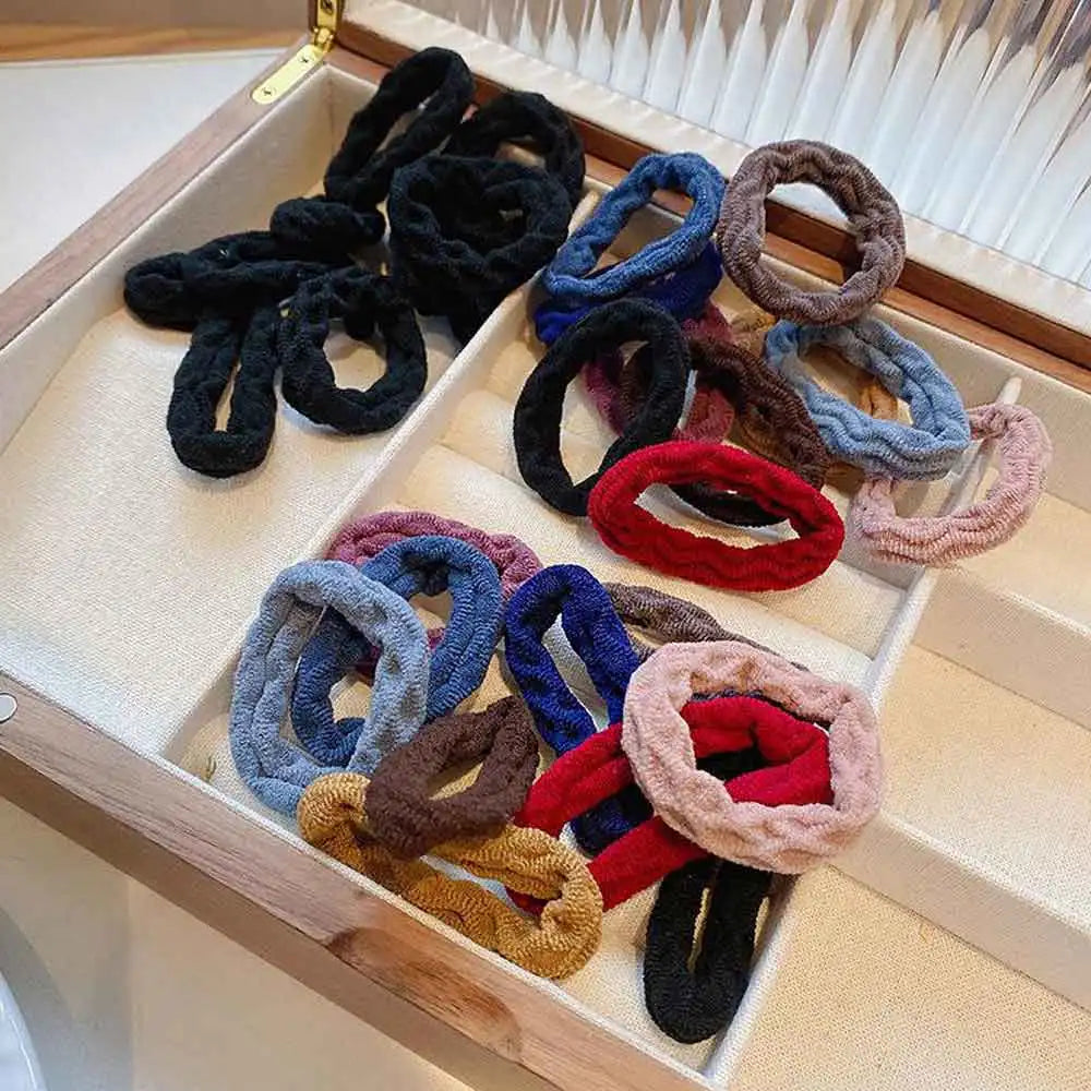 50-Pack Jacquard Elastic Hair Ties & Rope Set for Women Elastic Hair Ties QXL