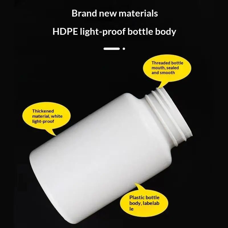 10-Pack HDPE Plastic Pill Bottles | Leak-Proof Lids 15ml–100ml Pill Storage Bottles QXL