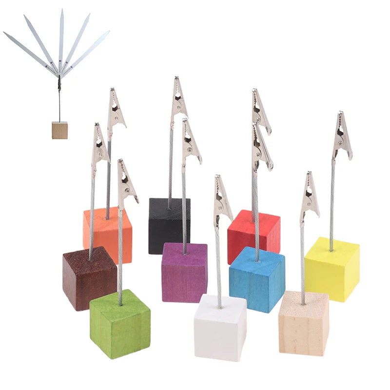 Wooden Fragrance Test Strip Holder | Desktop Place Card Clip Fragrance Strip Holder QXL