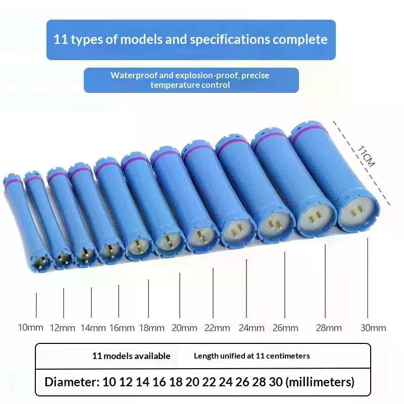 24V Heated Electric Perm Rods | Anti-Scald Hair Curler Rollers Electric Perm Rods QXL