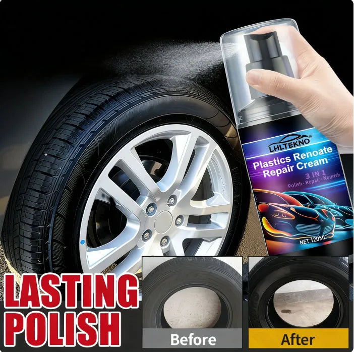 3-in-1 Auto Plastic Restorer Cream | Polish & Restore Trim Auto Plastic Restorer QXL