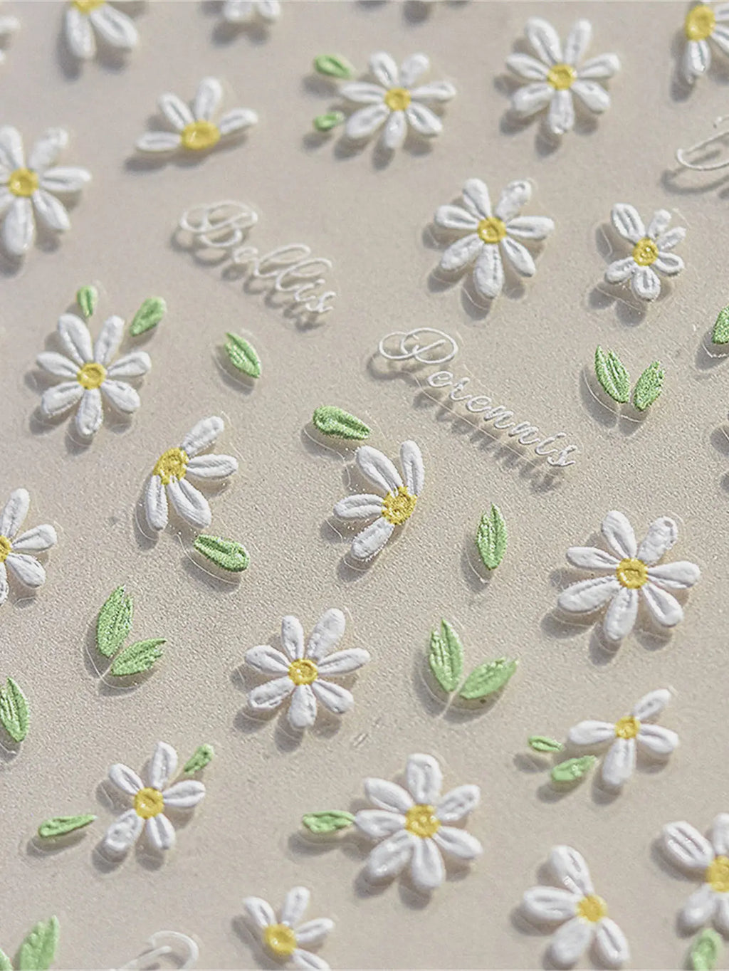 5D Daisy Nail Art Stickers | Floral Adhesive Nail Decals Nail Art Stickers QXL
