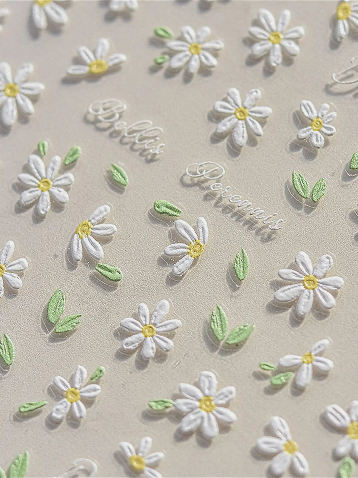 5D Daisy Nail Art Stickers | Floral Adhesive Nail Decals Nail Art Stickers QXL