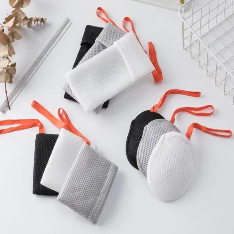 Double-Sided Mesh Soap Bag | Foaming Net Body Exfoliator Mesh Soap Bag QXL