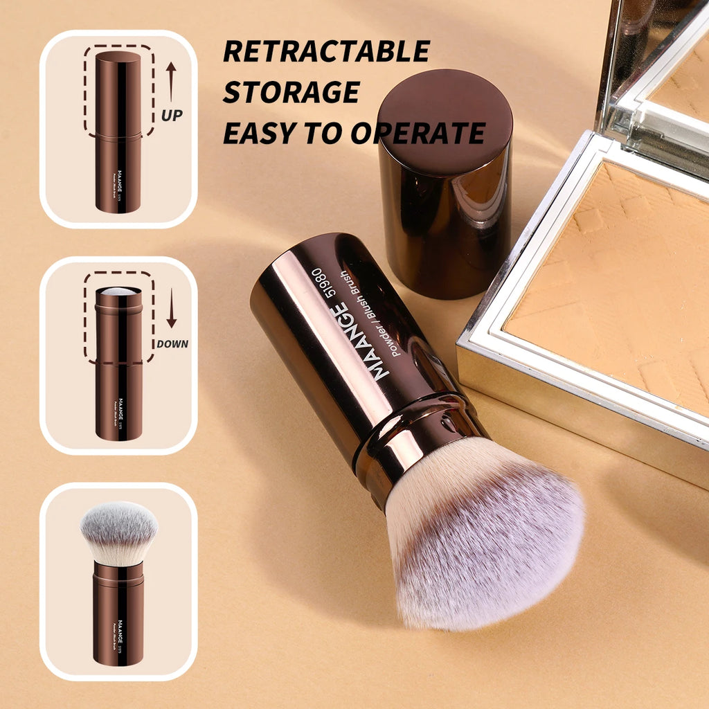 MAANGE Retractable Makeup Brush – Foundation, Blush & Powder Retractable Makeup Brush QXL
