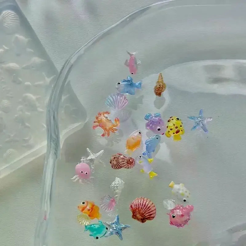 3D Ocean Silicone Nail Mold | Seashell Starfish Resin Stencil Silicone Nail Mold QXL