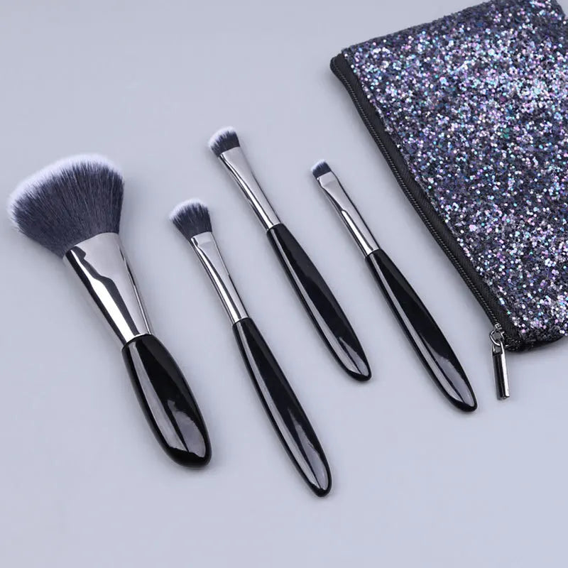 Mini 4-Piece Makeup Brush Set | Eyeshadow & Contour Makeup Brush Set QXL