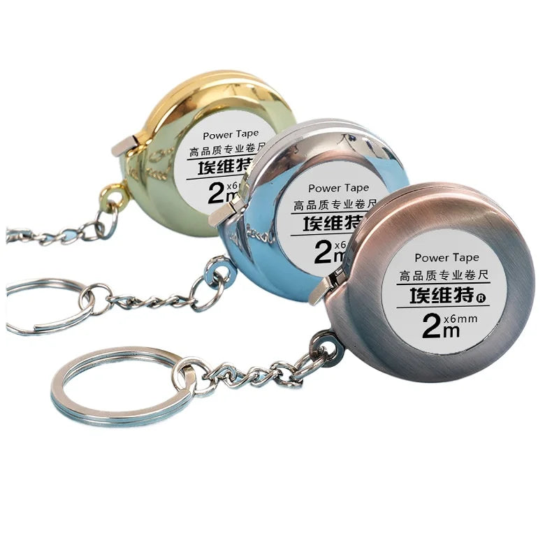 Mini Keychain Tape Measure 2M | Portable Stainless Steel Keychain Tape Measure QXL