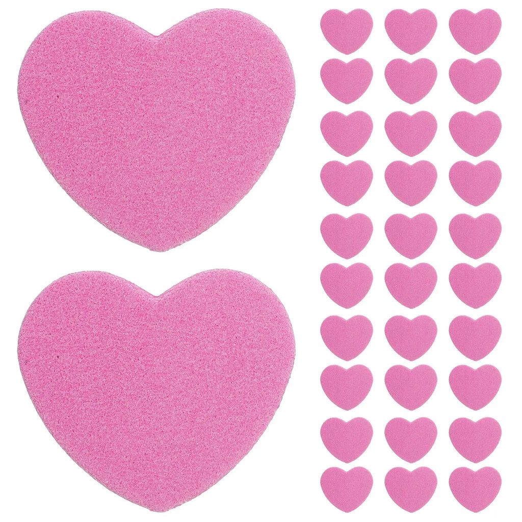 50-Pack Heart Shape Dual-Sided Sponge Nail Buffer Files Sponge Nail Buffer QXL