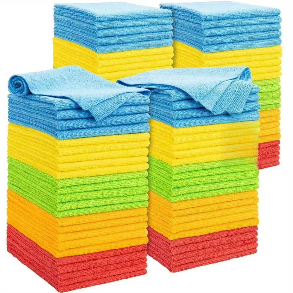 Microfiber Cleaning Cloths 5/10/15-Pack – Absorbent & Durable Microfiber Cleaning Cloth QXL 5Pcs random colors