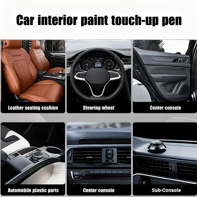 Car Interior Scratch Touch-Up Pen | Black Plastic & Leather Car Touch-Up Pen QXL