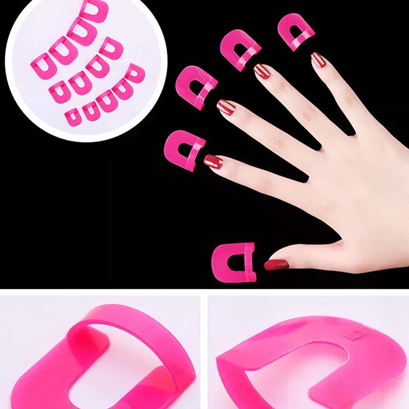 26-Pc G-Curve Nail Varnish Shield Protectors | 10 Sizes Nail Varnish Shield QXL
