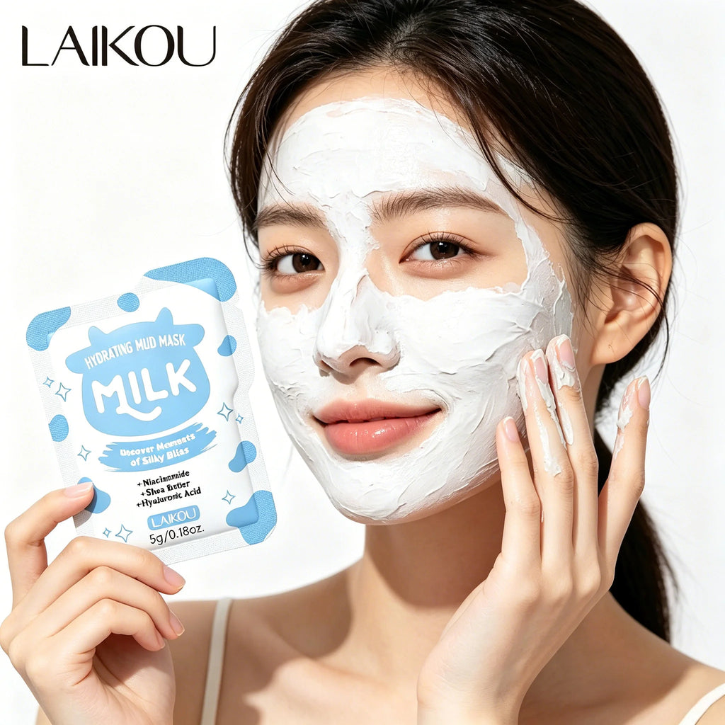 LAIKOU Milk Mud Face Mask – Niacinamide, Pore Cleansing & Hydrating Hydrating Mud Face Mask QXL